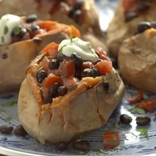 Recipe Photo: Black Bean-Smothered Sweet Potatoes