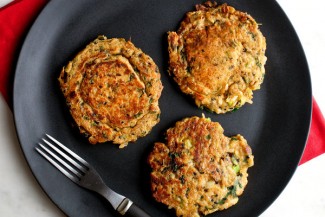 Brown Rice, Sesame, Spinach and Scallion Pancakes