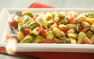 Recipe Photo: Brussels Sprouts with Apples and Shallots