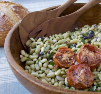 Recipe Photo: Flageolet Salad with Roast Tomatoes