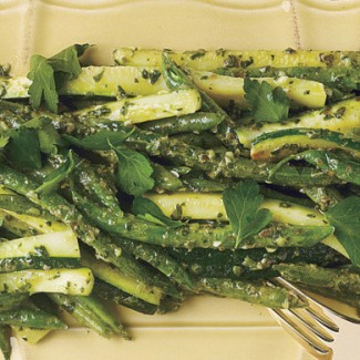 Recipe Photo: Green Beans and Zucchini with Sauce Verte