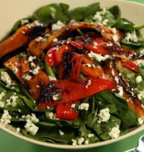 Recipe Photo: Grilled Bell Peppers with Goat Cheese and Mint