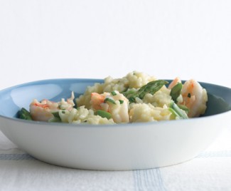 Recipe Photo: Lemony Risotto with Asparagus and Shrimp