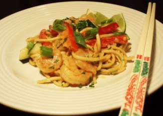 Peanut Noodles With Shrimp