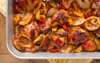 Recipe Photo: Peruvian-Style Roasted Chicken with Sweet Onions