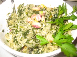 Pilaf with Spinach and Herbs