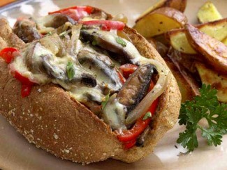 Portobello "Philly Cheese Steak" Sandwich