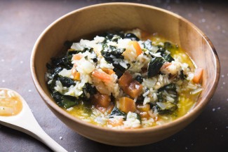 Portuguese-Style Rice With Kale and Plum Tomatoes