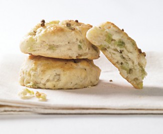 Recipe Photo: Ramp and Buttermilk Biscuits with Cracked Coriander