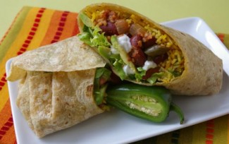 Recipe Photo: Rice and Bean Burritos