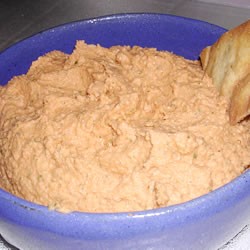 Spiced Sweet Roasted Red Pepper Hummus