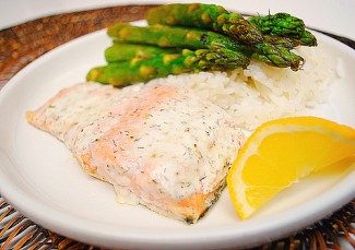 Roast Salmon with Yogurt