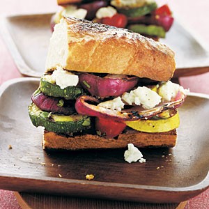 Roasted Vegetable & Feta Sandwiches