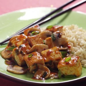 Recipe Photo: Sichuan-Style Tofu with Mushrooms