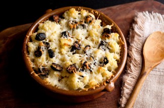 Sicilian Cauliflower and Black Olive Gratin