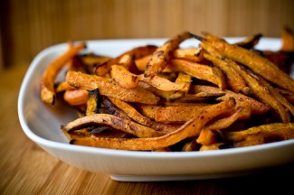 Spicy Oven-roasted Sweet Potato Fries  