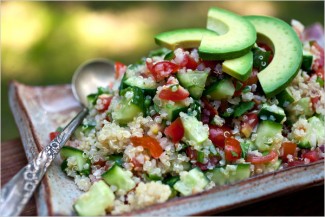 Recipe Photo: Spicy Quinoa, Cucumber and Tomato Salad