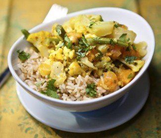 Recipe Photo: Squash, Cauliflower, and Chickpea Curry