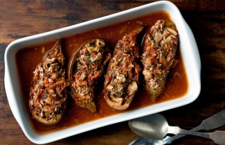 Recipe Photo:  Eggplant Stuffed With Rice and Tomatoes