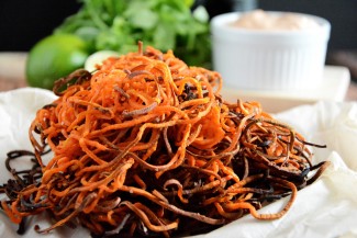 Sweet Potato Curly Fries with Chipotle Lime Aioli