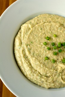 White Bean and Garlic Scapes Dip