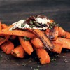 Recipe Photo: Burnt Carrots with Goat Cheese, Parsley, Arugula, and Crispy Garli