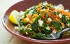 Recipe Photo: Winter Greens with Carrots, Feta Cheese and Brown Rice