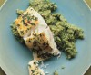 Recipe Photo: Halibut on Mashed Fava Beans with Mint