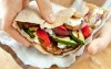 Recipe Photo: Grilled Veggie and Goat Cheese Pitas